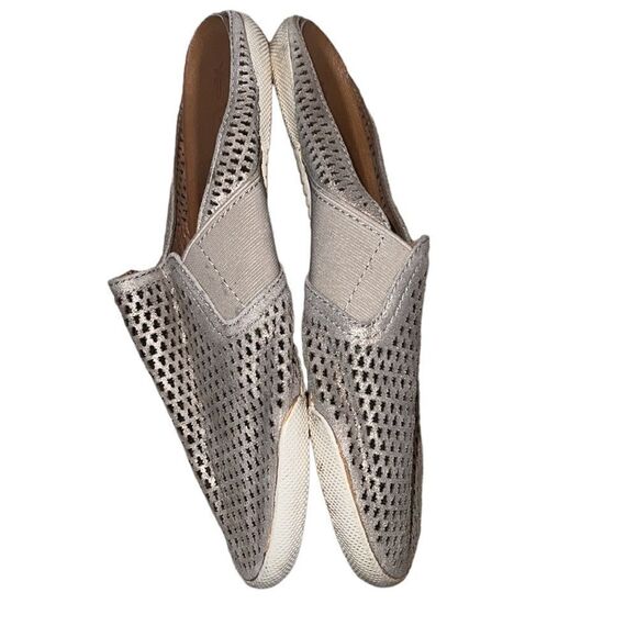 FRYE Melanie Gore Perforated Mule Clogs Tan and Gold Women's Size 7 M - Picture 4 of 6